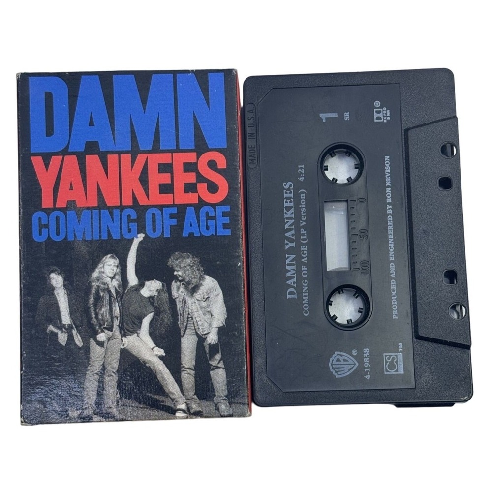 Damn Yankees "Coming Of Age" Cassette‎ Tape Vintage 1990 Warner Bros 1st Edition